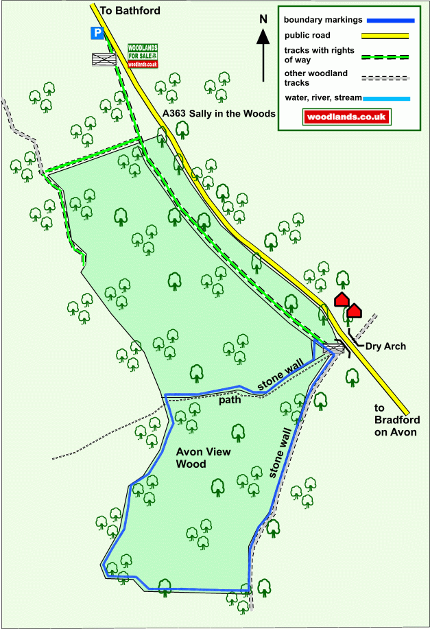 Avon View Wood map