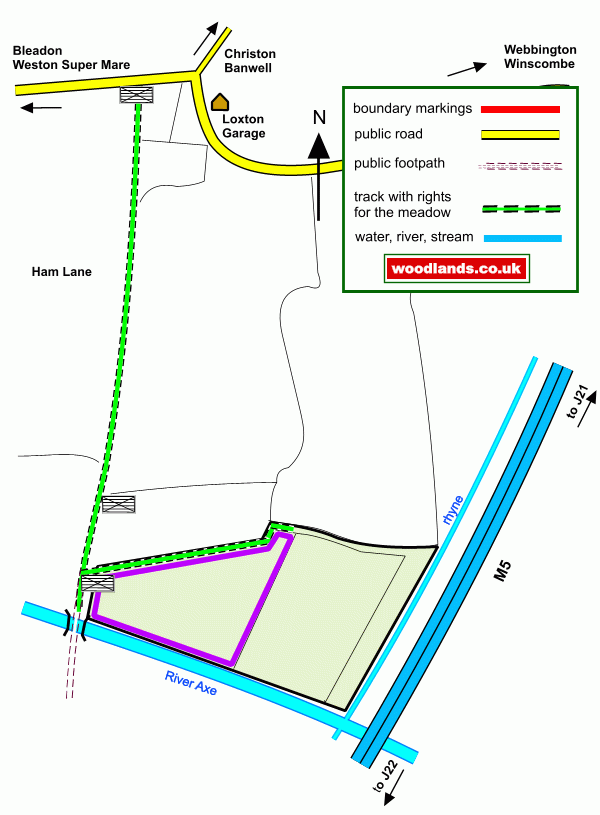 Axe Meadow Paddock - SOLD map