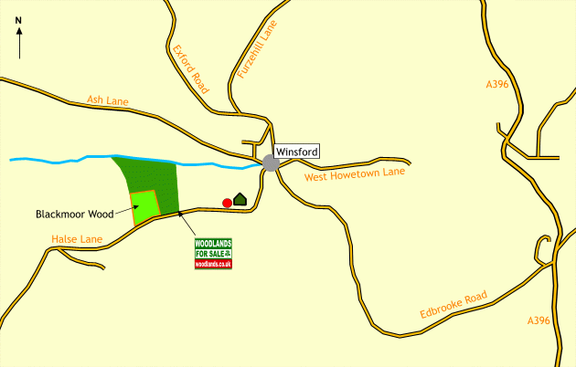 Click to view a full-size version Blackmoor Wood - SOLD map