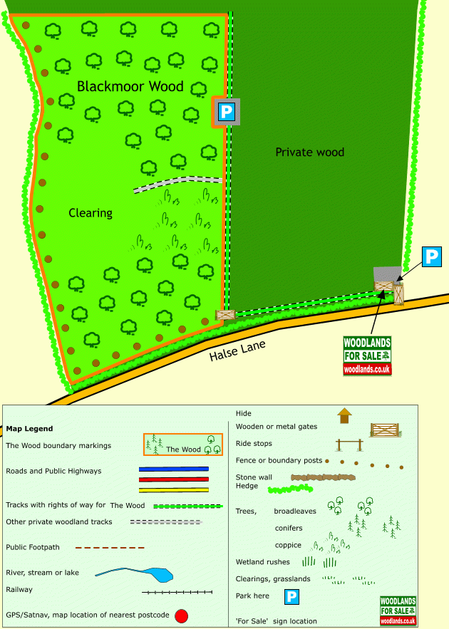 Blackmoor Wood - SOLD map