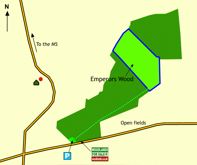 Click to view a full-size version Emperors Wood map