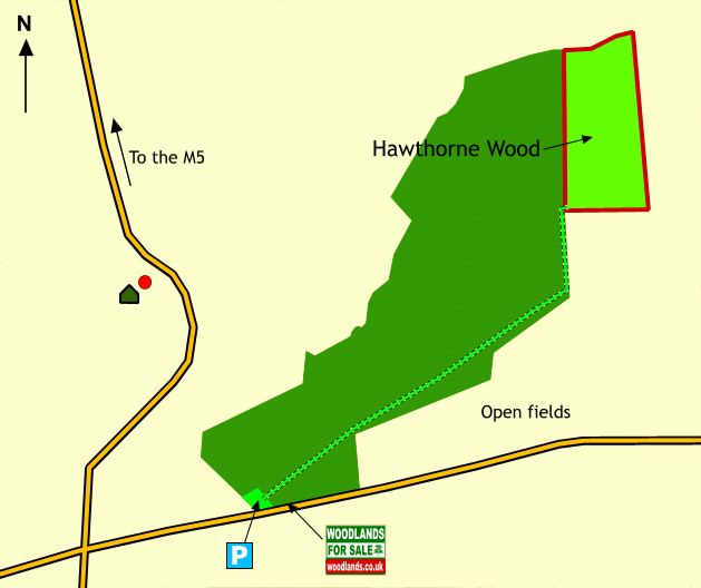 Click to view a full-size version Hawthorne Wood - SOLD map
