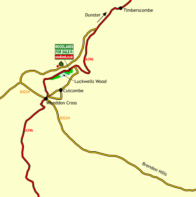 Click to view a full-size version Luckwells Wood - SOLD map