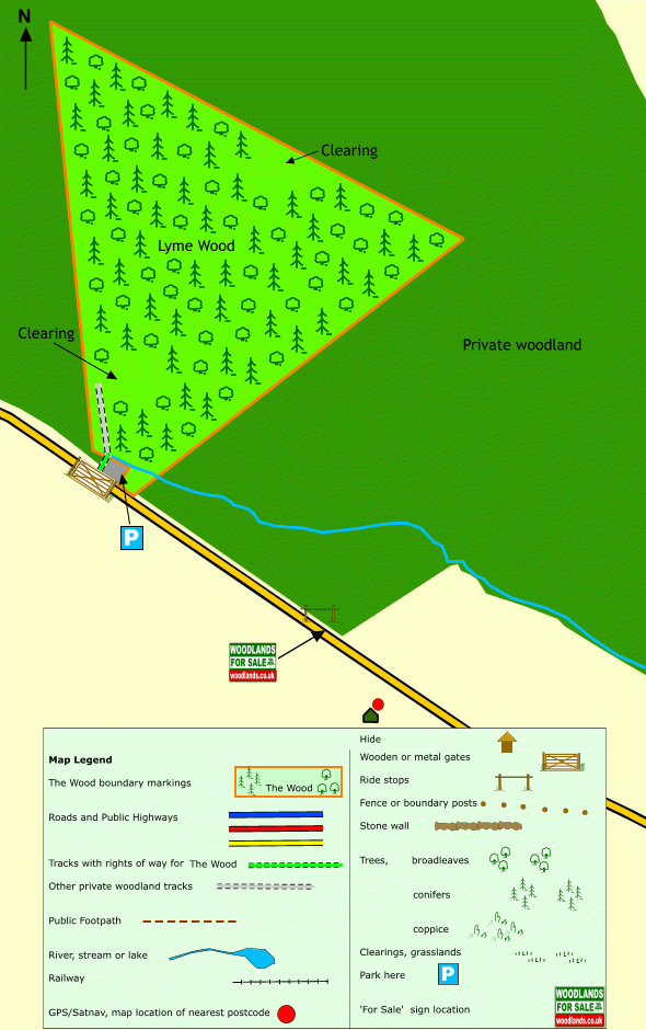 Lyme Wood - SOLD map