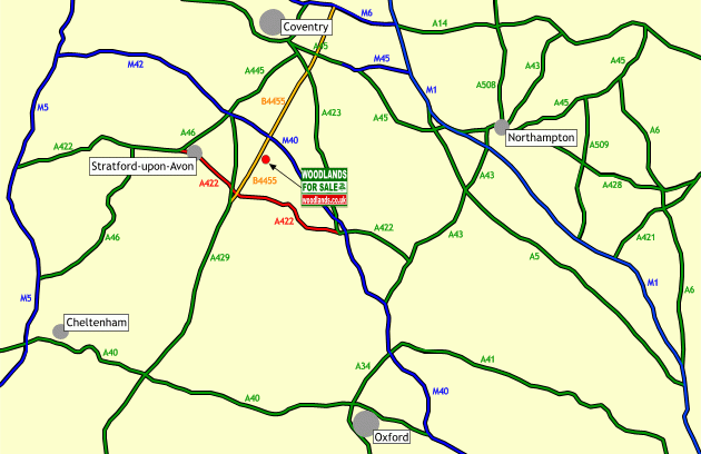 Welles Wood - SOLD map