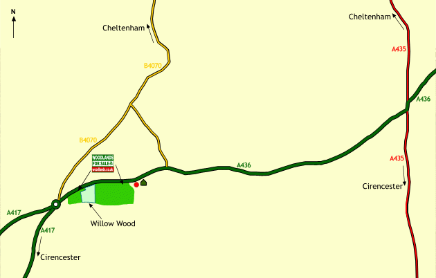 Click to view a full-size version Willow Wood - SOLD map