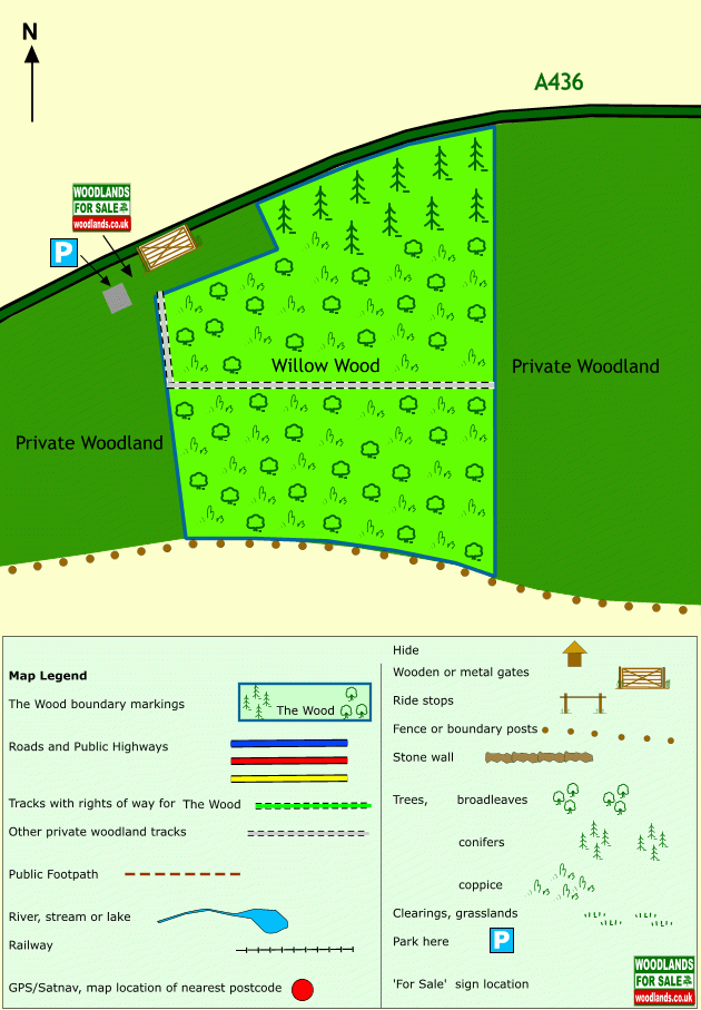 Willow Wood - SOLD map