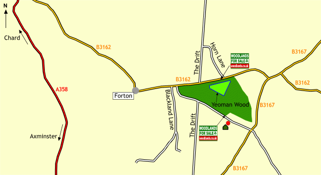 Click to view a full-size version Yeoman Wood map