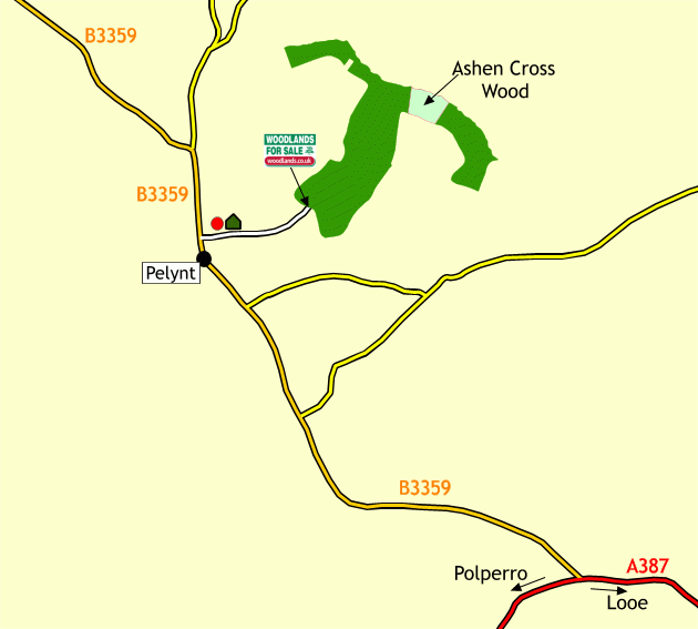 Click to view a full-size version Ashen Cross Wood map