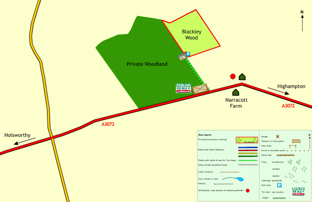 Click to view a full-size version Blackley Wood - SOLD map