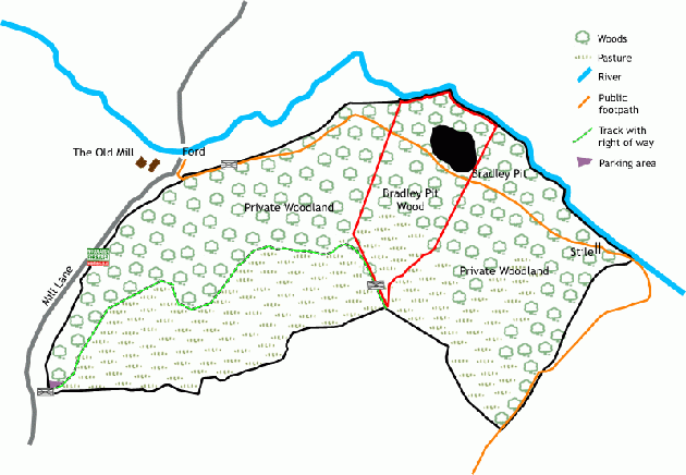Bradley Pit Wood - SOLD map