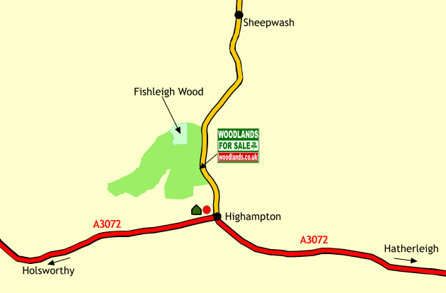 Click to view a full-size version Fishleigh Wood - SOLD map