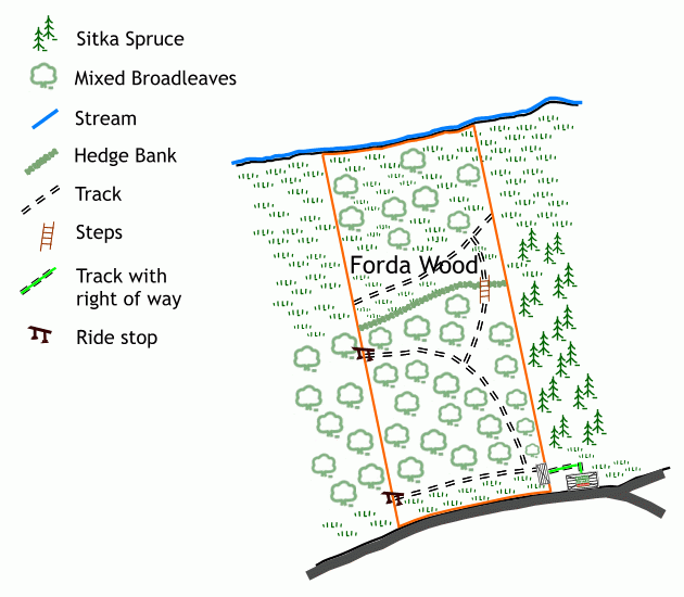 Forda Wood map