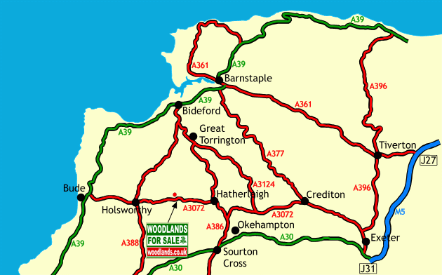 Click to view a full-size version Graddon Wood - SOLD map