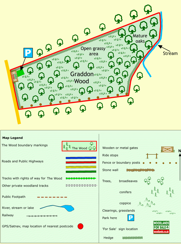 Graddon Wood - SOLD map