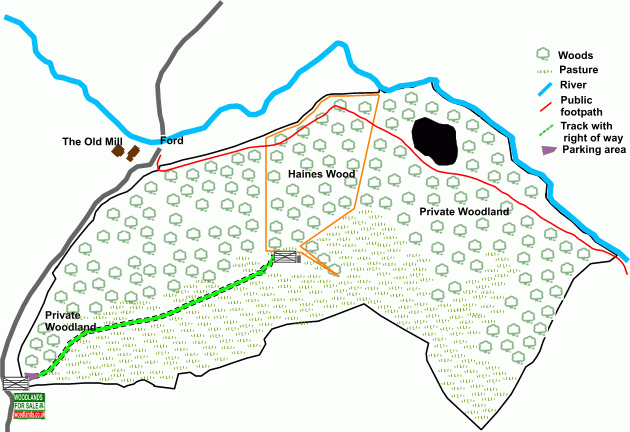 Haines Wood - SOLD map