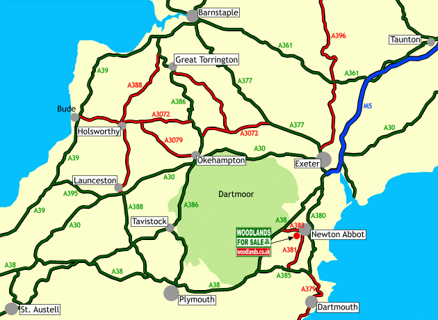 Leat Wood - SOLD map