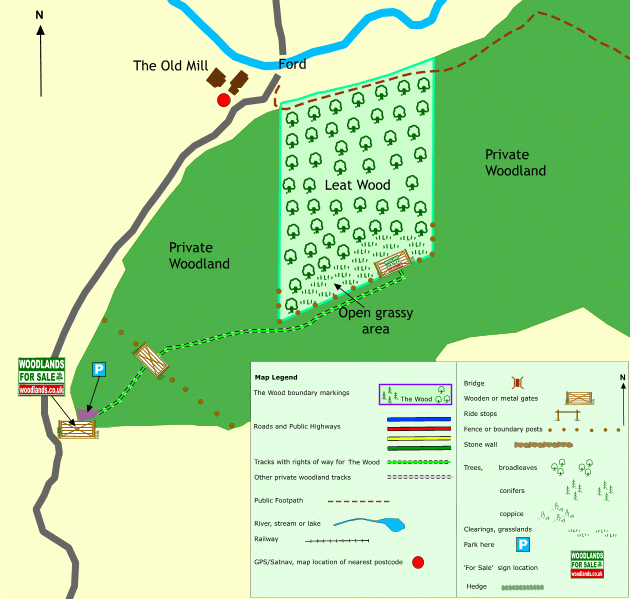 Leat Wood map
