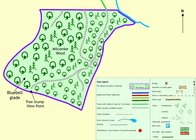 Milcombe Wood - SOLD map