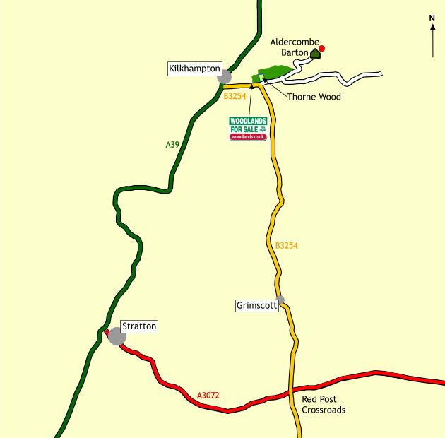 Click to view a full-size version Thorne Wood map