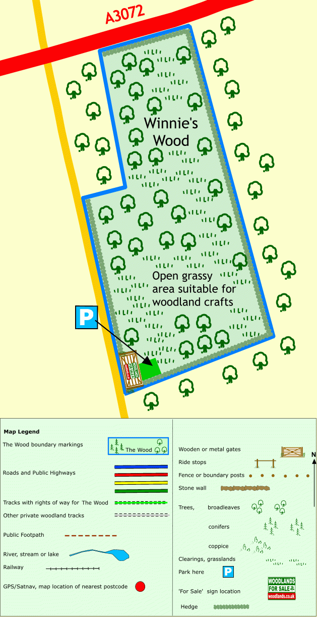 Winnie's Wood - SOLD map