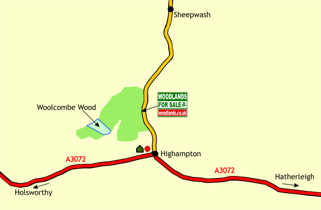 Woolcombe Wood - SOLD map