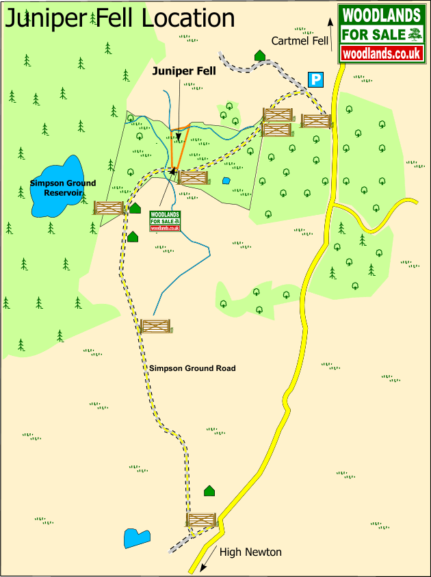 Click to view a full-size version Juniper Fell - SOLD map