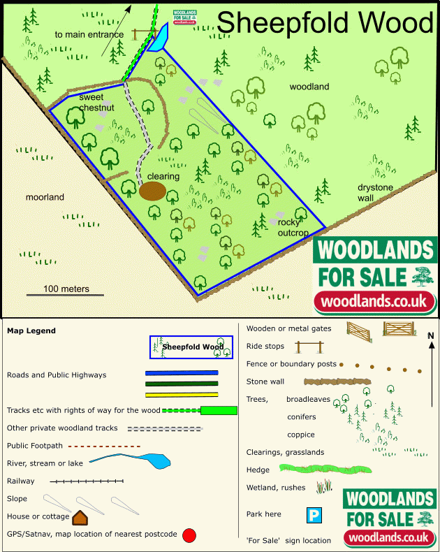 Sheepfold Wood - SOLD map