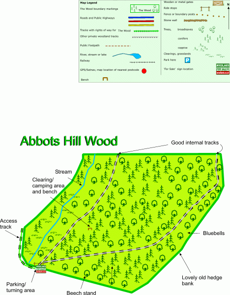 Abbots Hill Wood - SOLD map