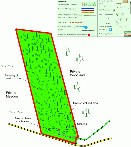 Brimford Wood - SOLD map