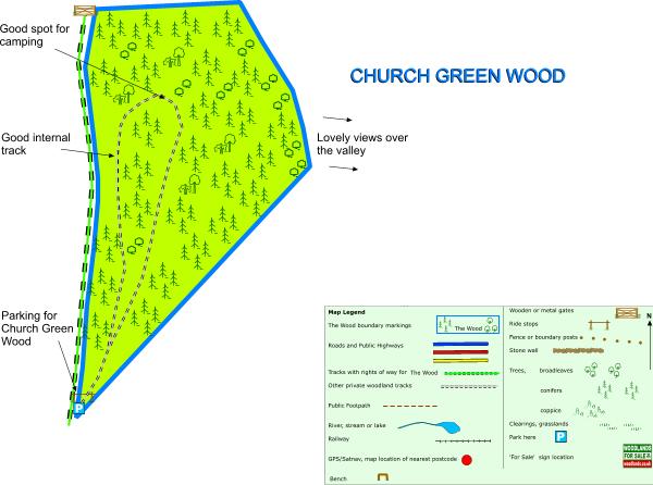 Church Green Wood - SOLD map