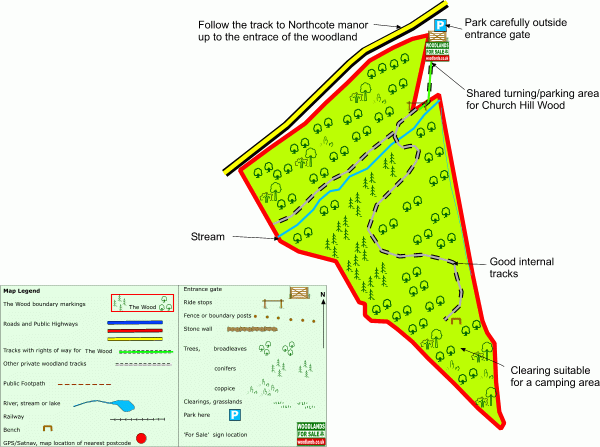 Church Hill Wood - SOLD map
