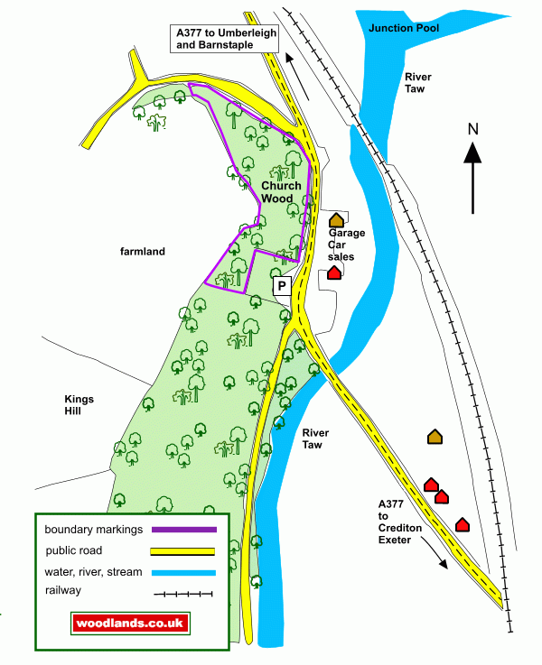 Church Wood - SOLD map