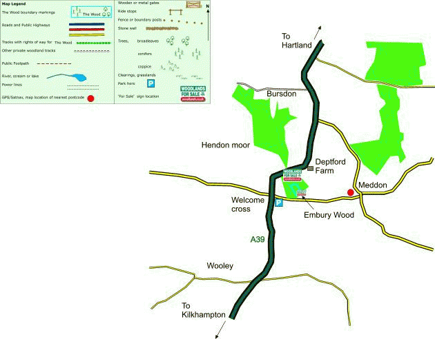 Click to view a full-size version Embury Wood map