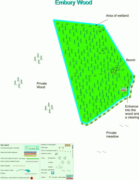 Embury Wood map