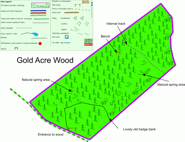 Gold Acre Wood - SOLD map