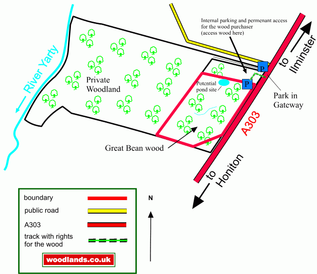 Great Bean Wood map