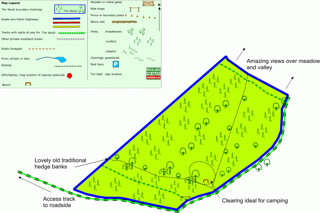 Hornshaynes wood - SOLD map
