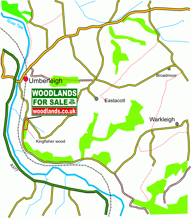 Click to view a full-size version Kingfisher wood - SOLD map