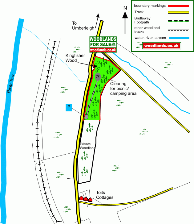Kingfisher wood - SOLD map