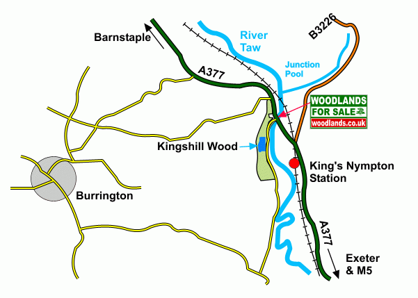 Click to view a full-size version Kingshill Wood - SOLD map