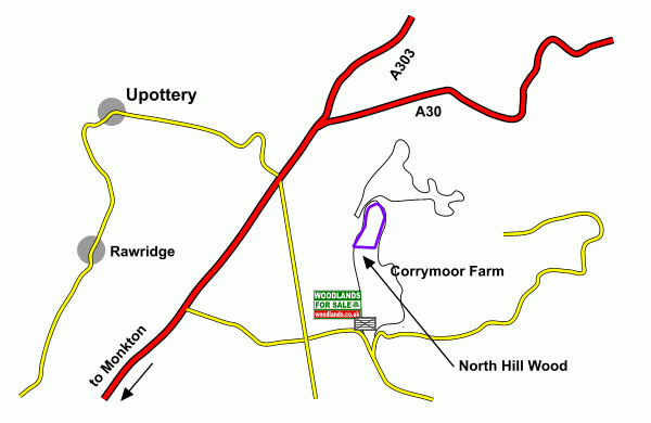 Click to view a full-size version North Hill Wood - SOLD map