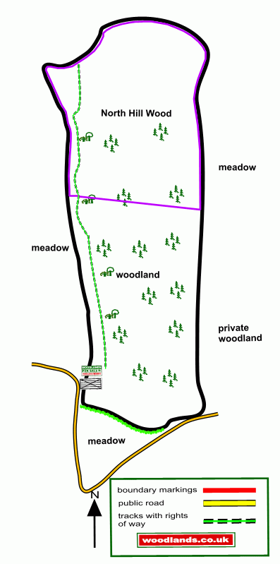 North Hill Wood - SOLD map