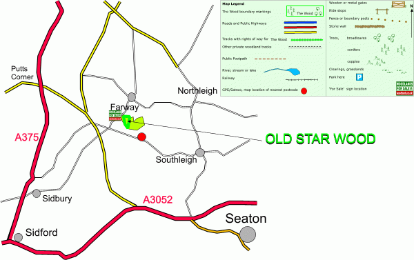 Click to view a full-size version Old Star Wood - SOLD map