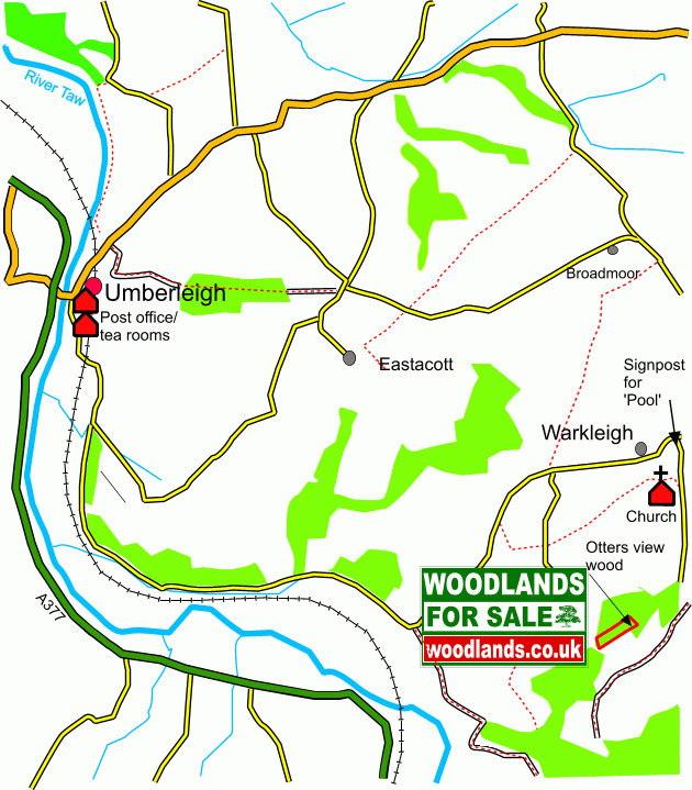Click to view a full-size version Otters View Wood - SOLD map