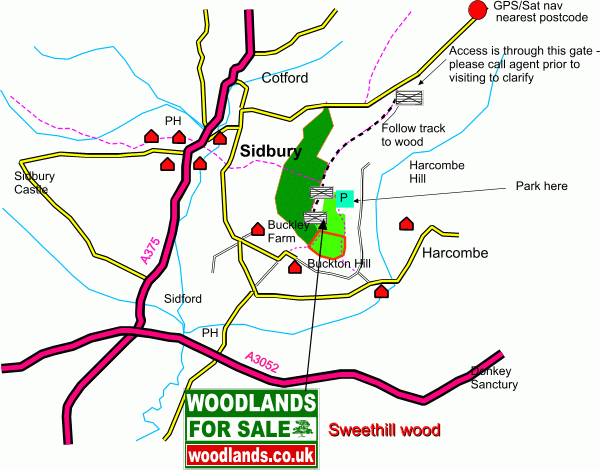 Sweethill wood - SOLD map