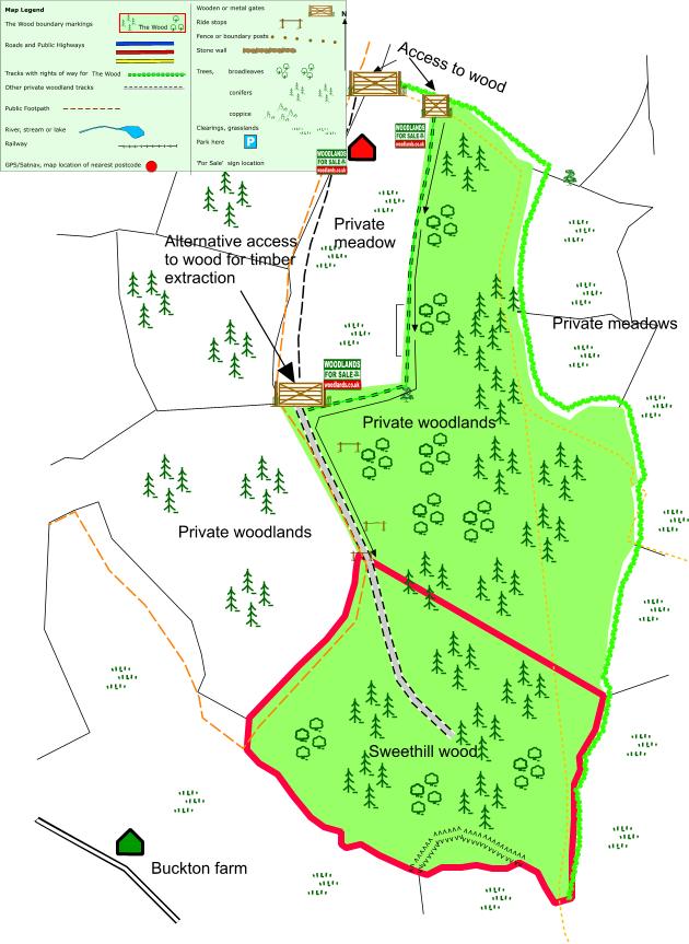 Sweethill wood - SOLD map