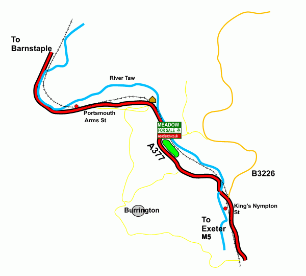Click to view a full-size version Taw Meadow map