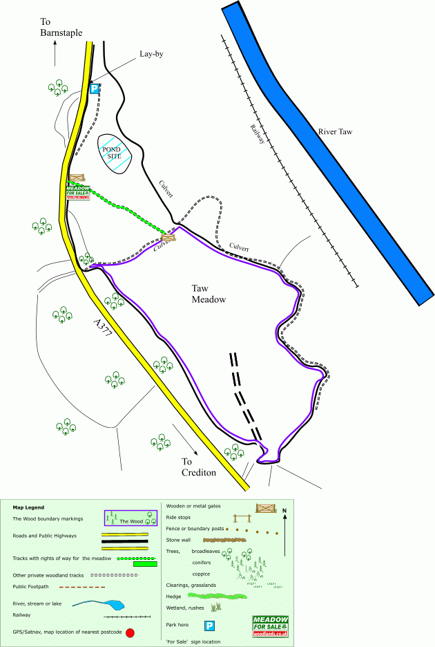 Taw Meadow map