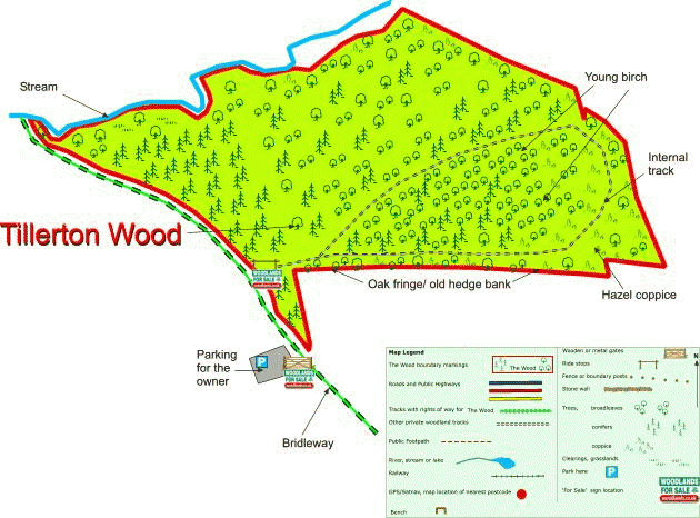 Tillerton Wood map